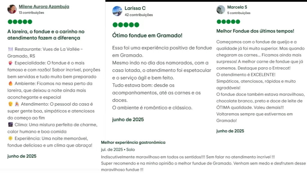 Melhor fondue de Gramado segundo o TripAdvisor